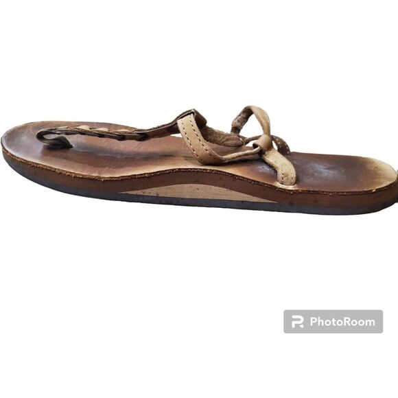 Rainbow T-Street Single Layer with Braid Ankle Strap Sandals Women’s Size 8 - Picture 2 of 2